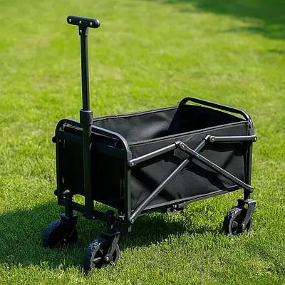 Heavy Duty Foldable Beach & Camping Cart – Collapsible Utility Wagon with Big Wheels