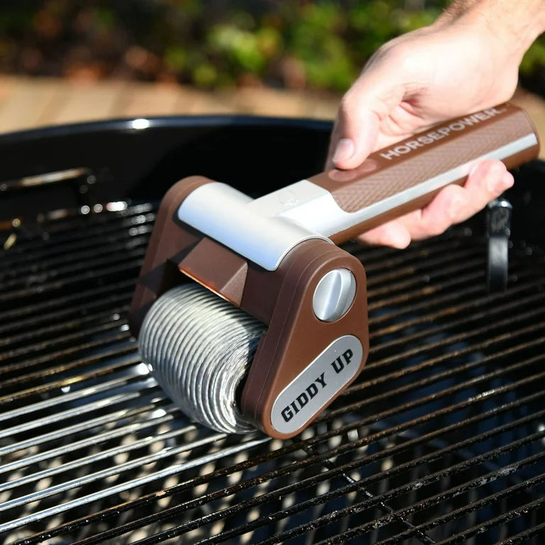 350RPM Electric Roller Grill Brush with Replaceable Brush Head Stainless Steel Grill Cleaner Rechargeable Barbecue Cleaner Tools
