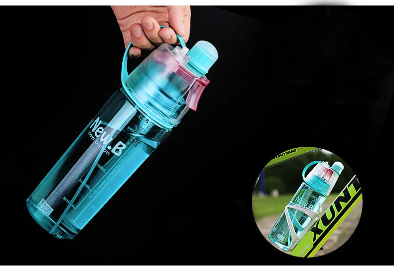 3 Colors Hot Sale Spray Sport Water Bottle Portable Plastic Bike Bicycle Shaker My Water Bottles 400ml/600ml