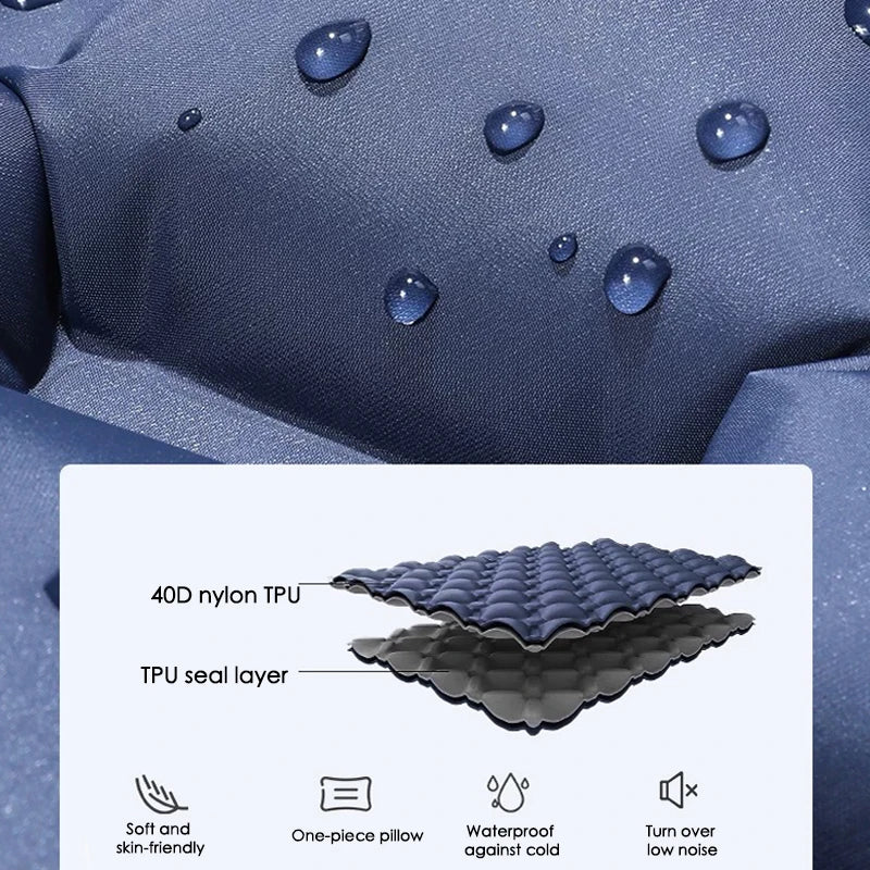 Extra Wide Double Inflatable Camping Mattress – Ultralight Sleeping Pad for 2 Persons