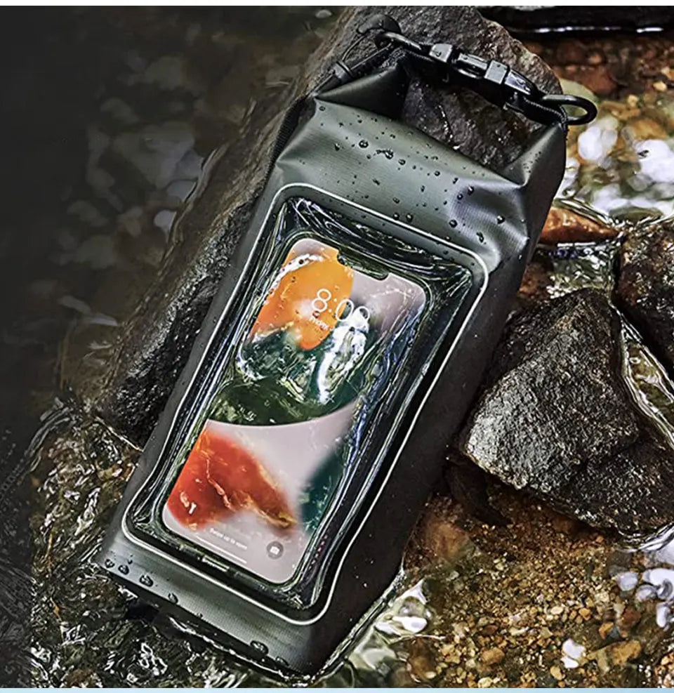 2L/5L Waterproof Dry Bag with Phone Pouch – Perfect for Beach, Rafting & Kayaking
