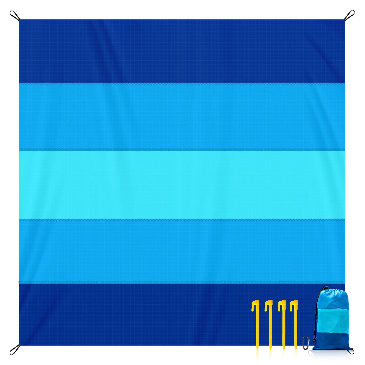 Oversized Lightweight Beach Blanket Sand Free Waterproof Picnic Mat for 2-8 Adults | Large Portable Outdoor Camping Travel Rug