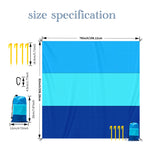 Oversized Lightweight Beach Blanket Sand Free Waterproof Picnic Mat for 2-8 Adults | Large Portable Outdoor Camping Travel Rug