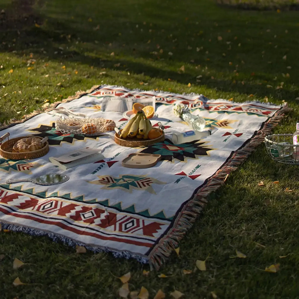 Boho Heritage Picnic Blanket – Waterproof & Sand-Proof Outdoor Mat⁠