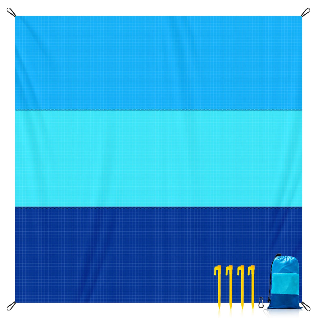 Oversized Lightweight Beach Blanket Sand Free Waterproof Picnic Mat for 2-8 Adults | Large Portable Outdoor Camping Travel Rug