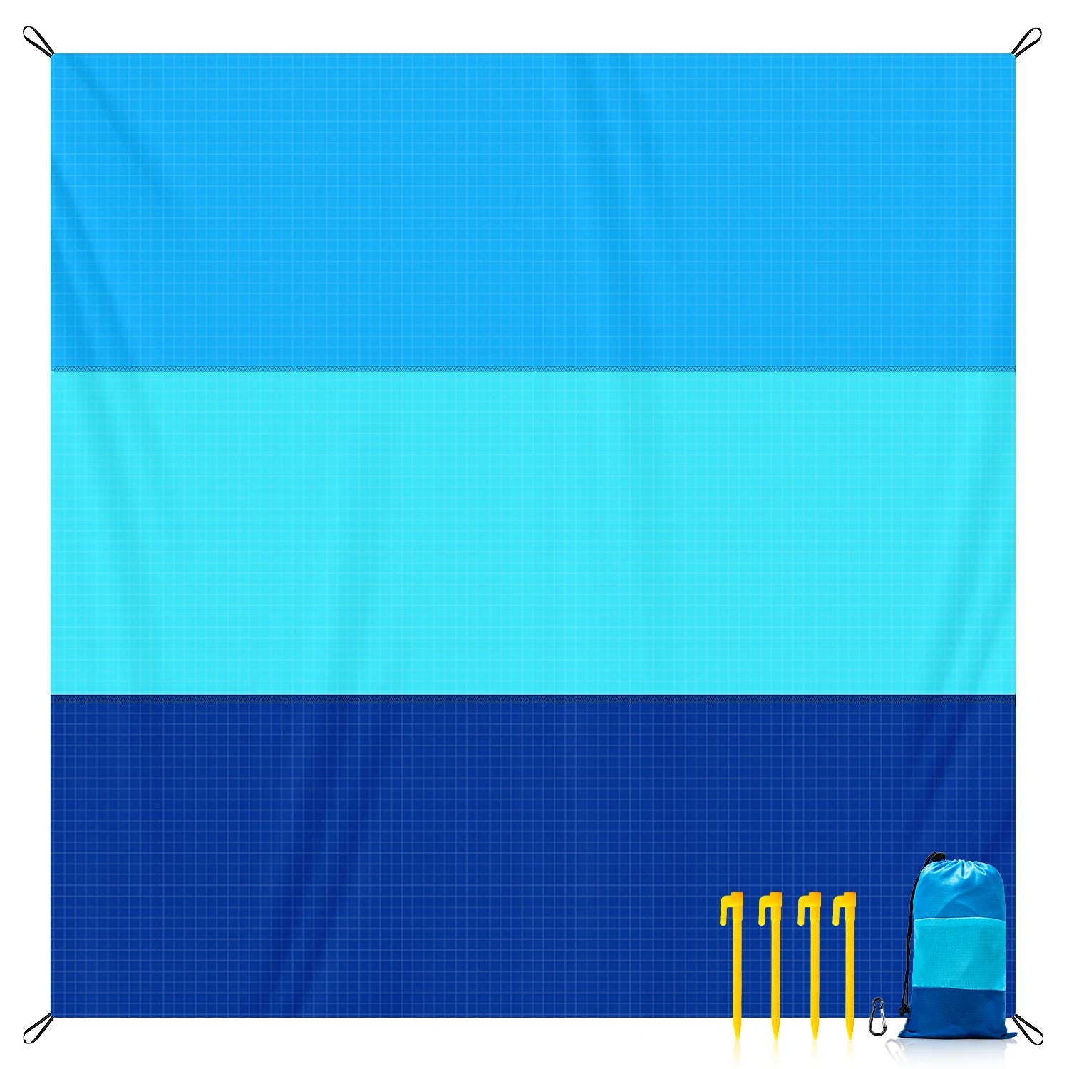 Oversized Lightweight Beach Blanket Sand Free Waterproof Picnic Mat for 2-8 Adults | Large Portable Outdoor Camping Travel Rug