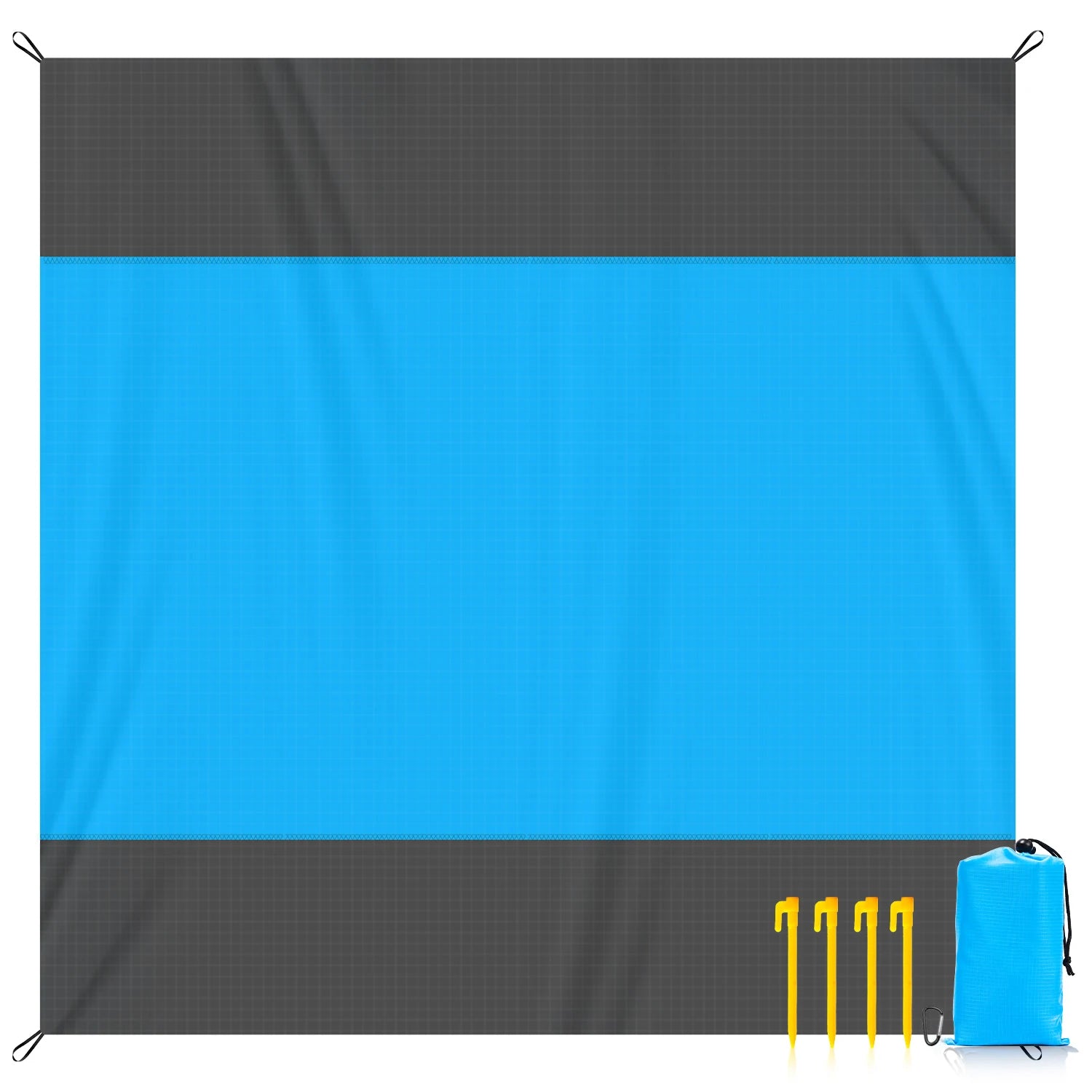 Oversized Lightweight Beach Blanket Sand Free Waterproof Picnic Mat for 2-8 Adults | Large Portable Outdoor Camping Travel Rug