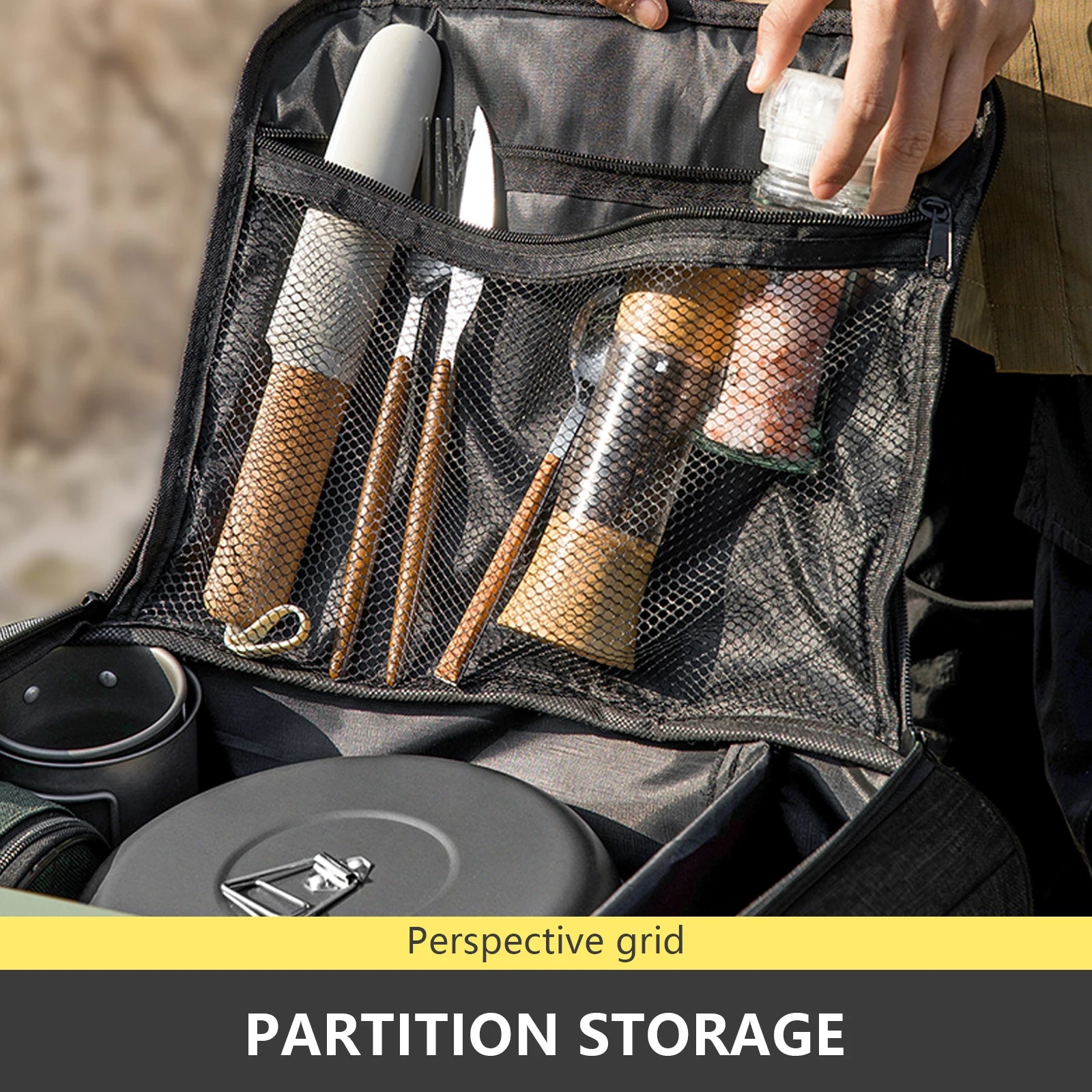 Ultimate Camp Kitchen Organizer – Heavy-Duty Tool & Utensil Bag⁠