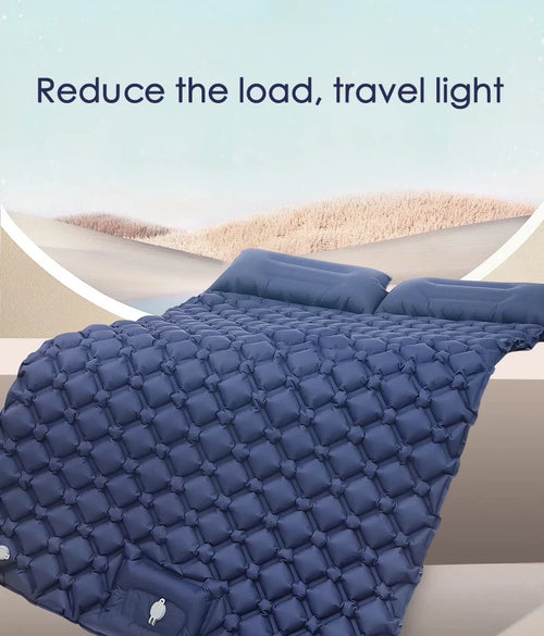 Extra Wide Double Inflatable Camping Mattress – Ultralight Sleeping Pad for 2 Persons
